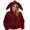 Red, variant on Tqcoqu Women's Cute Bunny Ear Zip Up Hoodie,Cropped Long Sleeve Loose Casual Sweatshirt Jacket with Kangaroo Pocket,2026 Trendy Outerwear Tops,Black Women's S-XXL