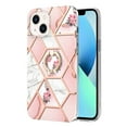 thumbnail image 3 of Case for Moto G200 protective case, IMD Marble Flowers Pattern with Ring Holder Case,Shockproof Silicone TPU Slim Protective Cover, 3 of 6