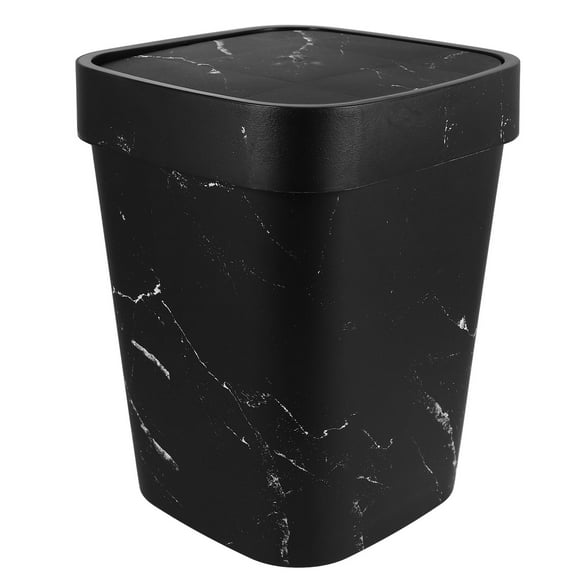 Masteelf Bathroom Trash Can Lid Garbage Can Waste Basket Square Garbage Can Plastic Trash Bin Laundry Hamper For Kitchen Bedroom Office Living Room