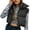 Black##1, variant on jsaierl Cropped Puffer Vest Women Full Zip Sleeveless Padded Jacket Solid Color Stand Collar Down Top Outwear