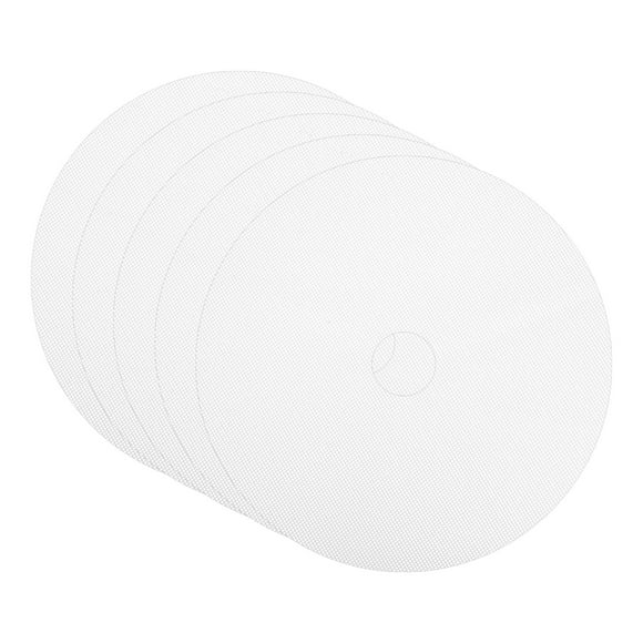 Hoja deshidratadora de silicona redonda de 13" Uxcell, reutilizable y antiadherente para secar frutas, color blanco, 5 piezas