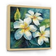 thumbnail image 2 of Designart "Magical Symphony Of White Plumeria I" Plumeria Floater Framed Wall Art Living Room, 2 of 5
