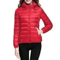 thumbnail image 4 of Zshosam Women Puffer Jacket Hooded Warm Lightweight Packable Quilted Puffer Coat Outwear(Red,XXL), 4 of 6