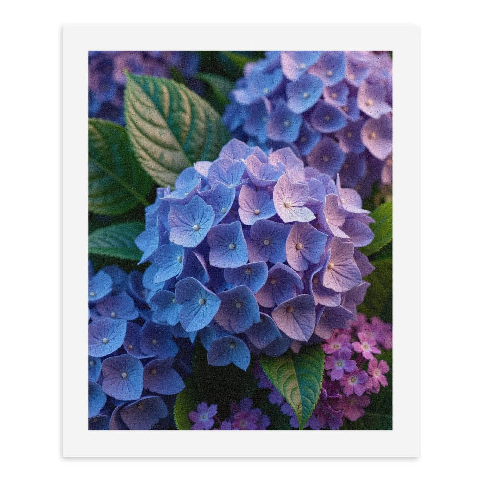 Paint By Numbers Kit for Adults Beginner - Purple Blue Blossoms Garden Scene DIY Canvas Painting Kits for Adults, Frameless Paint By Number for Adults for Home Wall Decor 16x20 Inch