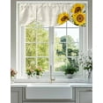 thumbnail image 2 of Sunflower Tie Up Valances Curtain, Adjustable Kitchen Countryside Yellow Flower Valances for Windows Decor, Rod Pocket Short Curtains Set for Bedroom/Bathroom, 42"x12", 2 of 8