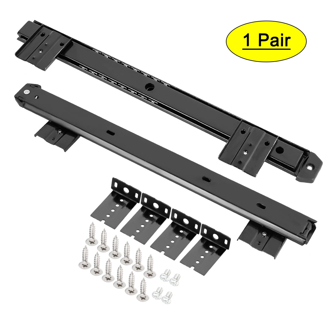 Ball Bearing Drawer Slides,14Inch,100lbs Capacity,35mm Width,Black,1 Pair