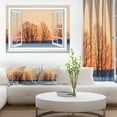 thumbnail image 1 of Open Window to Snowy Sunset - Impression sur Toile Paysage, 1 of 3