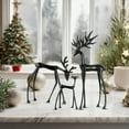 thumbnail image 4 of European Elegance Faux Metal Deer Statue, Antique Finish - Weather-Resistant Entryway Decor, Indoor Living Room/Outdoor Garden Ornament, 4 of 4