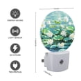 thumbnail image 3 of Night Light Plug into Wall,Dusk to Dawn Sensor Auto-On/Off for Bathroom, Hallway,Kids Room-White Lotus Flowers And Green Leaves On The Water Surface, 3 of 4