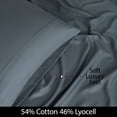 thumbnail image 6 of Allswell 6-Piece 300 Thread Count Dark Gray Cotton Lyocell Blend Bed Sheet Set, Queen, 6 of 10