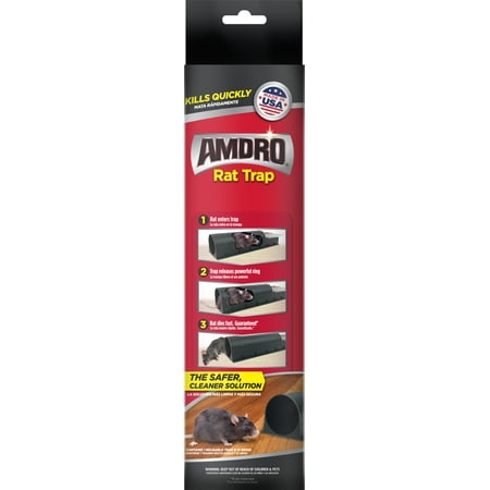 Amdro Rat Trap, Chemical Free, Kills 12 Rats (Best Live Rat Trap)