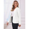 thumbnail image 4 of DARING DIVA Women's Notched Lapel One Button Work Office Suit Jackets XS White, 4 of 6
