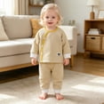 thumbnail image 5 of Gubotare Baby Girl Pajamas Girls 2-piece Snug-fit Holiday Pajama Set, Soft & Cute for Kids 9 12 Months (Yellow,9-12 Months), 5 of 6