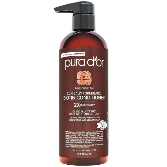PURA D'OR Clinically Formulated Professional Grade Biotin Conditioner 16 Fl Oz