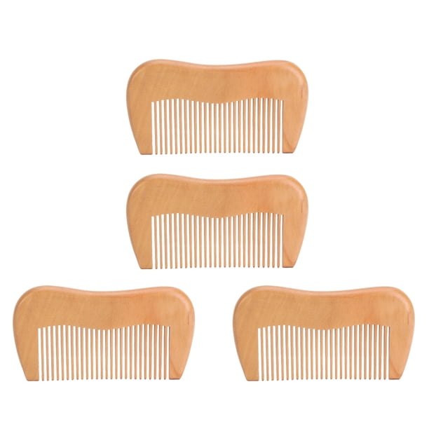 Peine De Madera Para El Cabello, Reduce La Rotura Del Cabello Reduce La Tensión Diseño Ergonómico Peine De Parto De Acupresión Sin Estática 4 Piezas Para Viajes