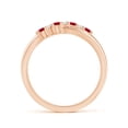 thumbnail image 2 of ANGARA Natural Round Ruby and Diamond Crossover Ring in 14K Rose Gold for Women (Size-2mm) | July Birthstone, Birthday, Anniversary, Jewelry Gift for Women | Natural Ruby Ring, 2 of 9
