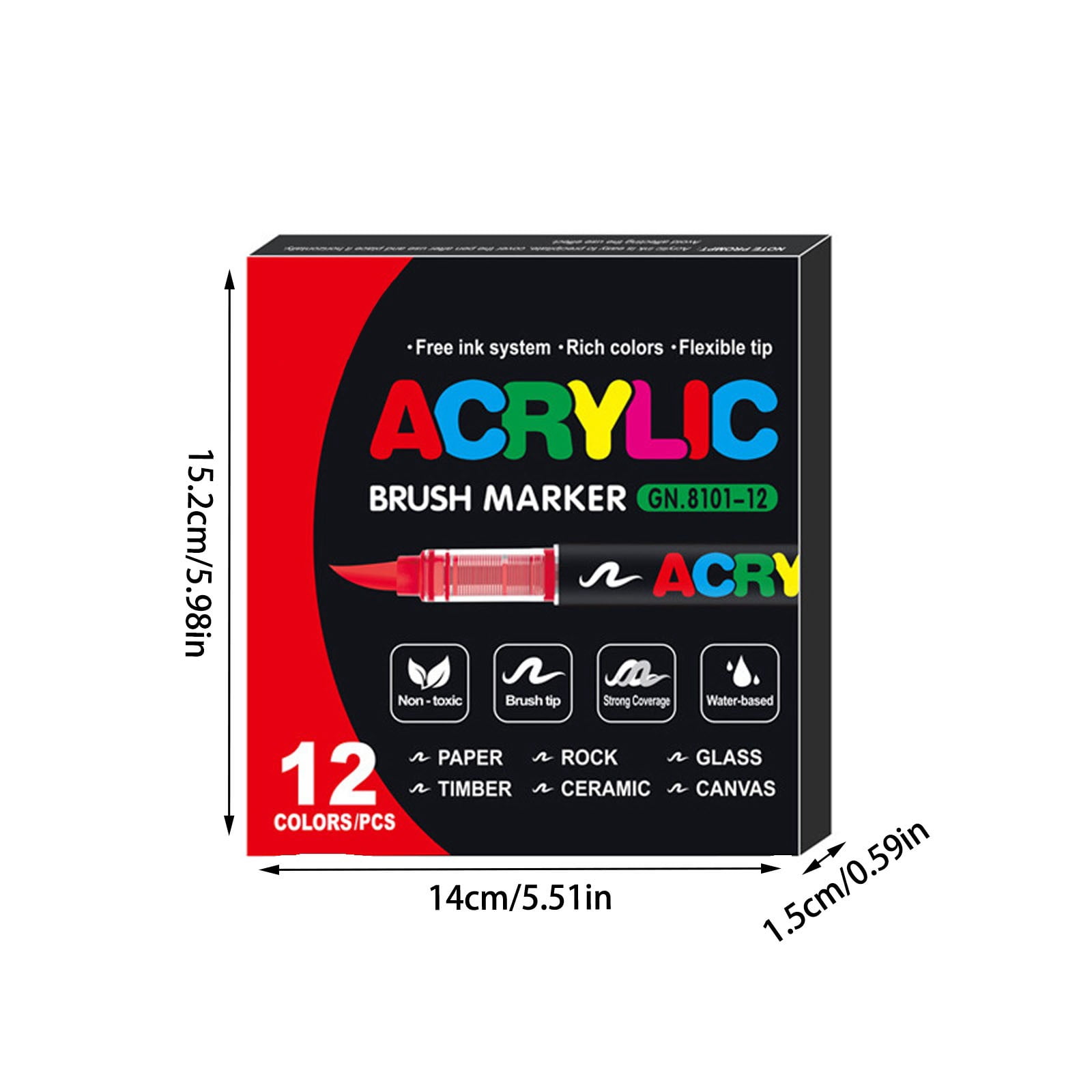 Painting Supplies Stellaya Acrylic Markers for Coloring Books Set with Liquid Ink for Adult Coloring Pages Quick-Drying Durable Tip 2ML