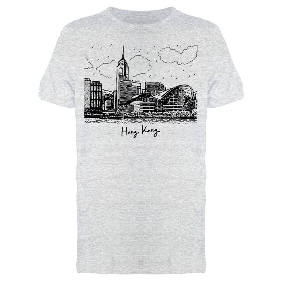 Hong Kong City Sketch Graphic Tee Men's -Image by Shutterstock
