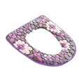 thumbnail image 6 of Soft Toilet Seat, Cushion Toilet Seat, 15X17 in Coral Fleece, Waterproof Cushion Covers, Universal Seat Covers, Multi Tone Floral, 1 Pc, 6 of 6