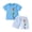 Blue, variant on Xudanell Toddler Boy Summer Outfits Baby Boy Airplane Short Sleeves T-Shirt Plaid Shorts Set Infant Boy Clothes Set (12-18 Months,Blue)