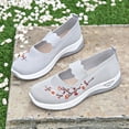 thumbnail image 6 of Orthopedic Shoes for Women Wide Width Breathable Walking Comfortable Slip on Non Slip Lightweight Arch Support Sneakers Gray 9.5, 6 of 6