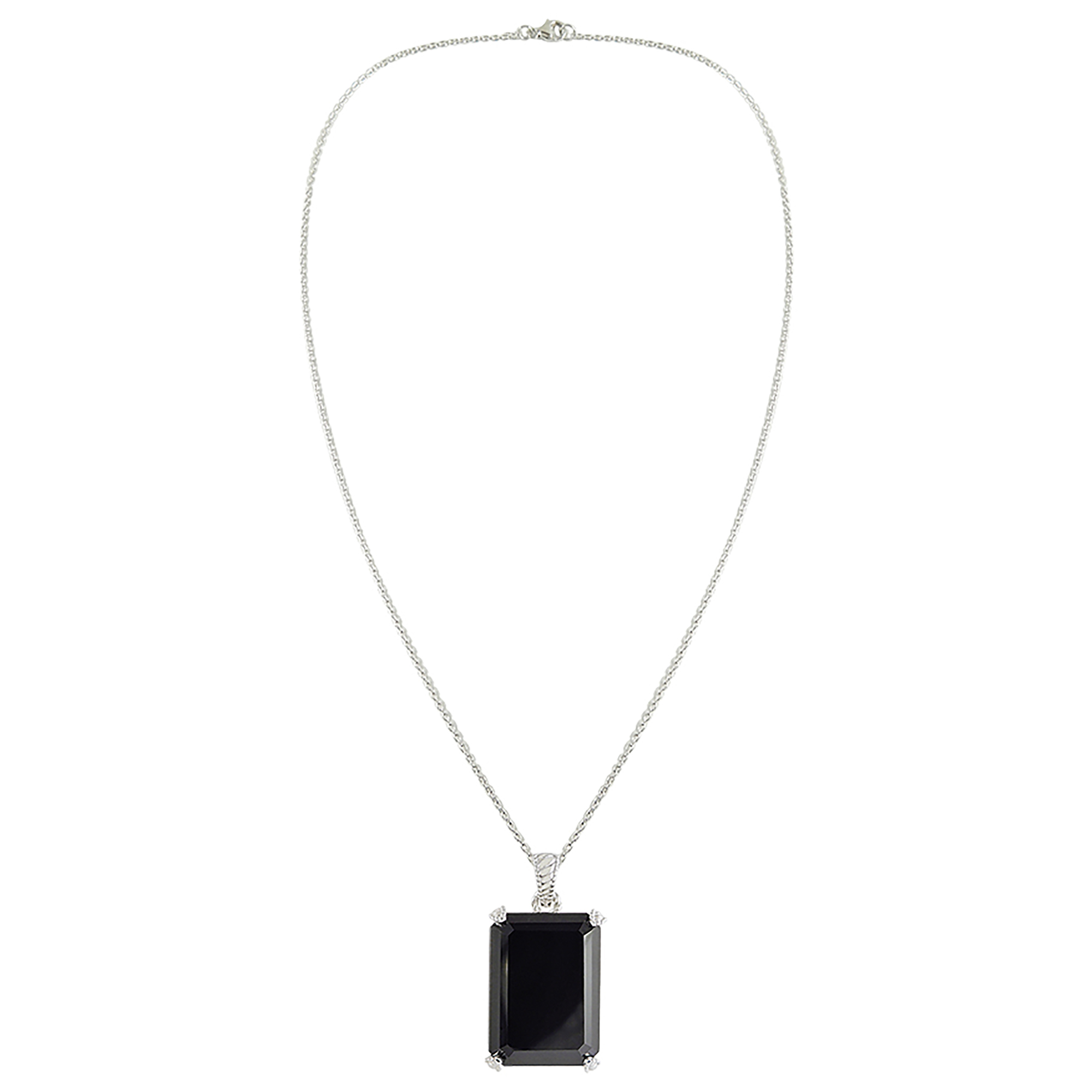☆MARS MARK☆ Octagon Black Onyx Pendant M62 MARC 925 Sterling Silver Octagon cut 18x13 mm Black Onyx