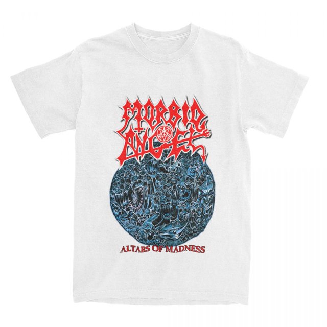 Camiseta Morbid Angel Death Metal Altars Of Madness para hombre y mujer Camisa de algodón con cuello redondo estampado talla grande
