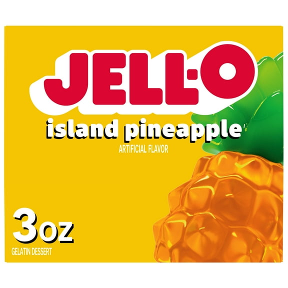 Jell-O Island Pineapple Gelatin Dessert Mix, 3 oz Box