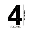 thumbnail image 2 of Modern House Address Number Letters, 20Cm Metal Address Numbers With Weather Resistant Coating, Suitable For Home Apartment Hotel Garage Farm Terrace Door Mailbox, 2 of 5