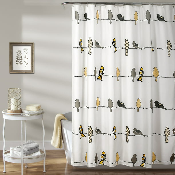 Lush Decor Rowley Birds Animal Print, Shower Curtain Birds