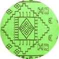 thumbnail image 1 of Ahgly Company Indoor Round Solid Green Modern Area Rugs, 4' Round, 1 of 4
