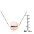 thumbnail image 2 of Rose Gold Tone over Sterling Silver 10mm Polished Ball Bead Necklace, 2 of 2
