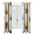 thumbnail image 4 of Cute Bee Pattern Luxury Window Curtains Blinds for Living Room Kids Bedroom Bathroom Kicthen Door Home Decor 2 Panels, 4 of 6