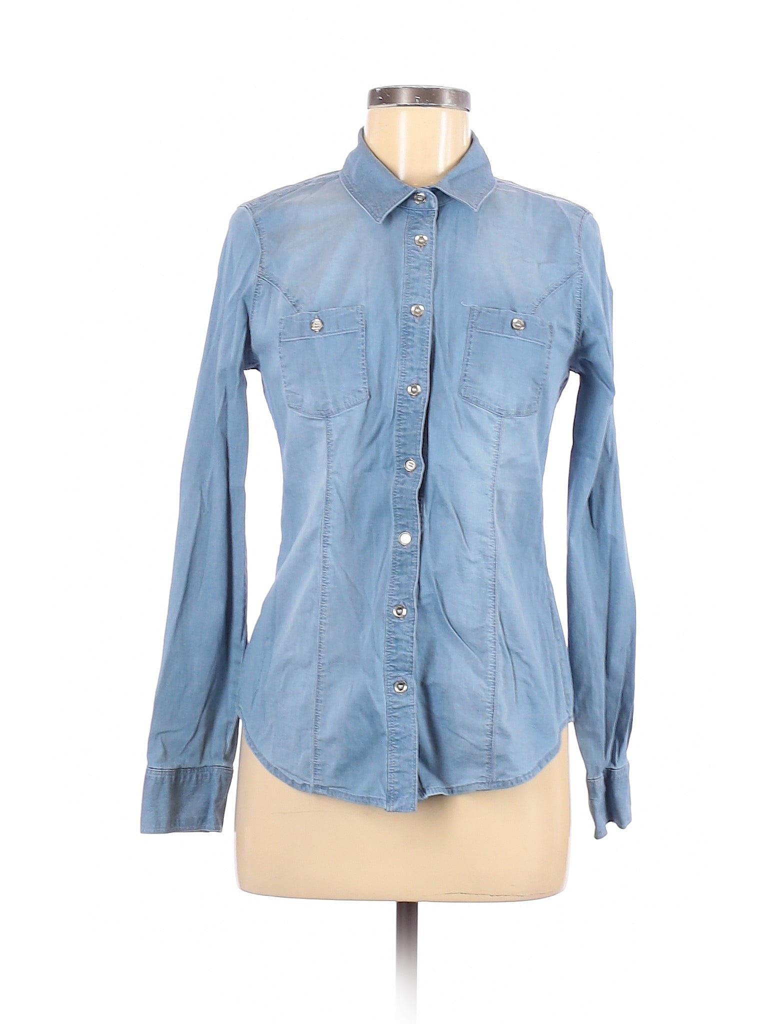 GUESS - Pre-Owned Guess Women's Size M Long Sleeve Button-Down Shirt ...