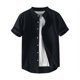 thumbnail image 1 of Camisetas de Manga Larga para Hombre Algodón Europa América Estilo Cuello de Soporte Boca Abierta Camisa de Manga Corta, Blusa de Poliéster Unisex, 1 of 6