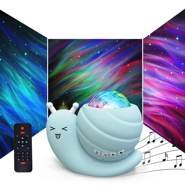 yeacher Starry Night Bluetooth Projector Lamp with Aurora Effect, Creative Gift for Bedroom Ambiance, Blue (Bluetooth Version)
