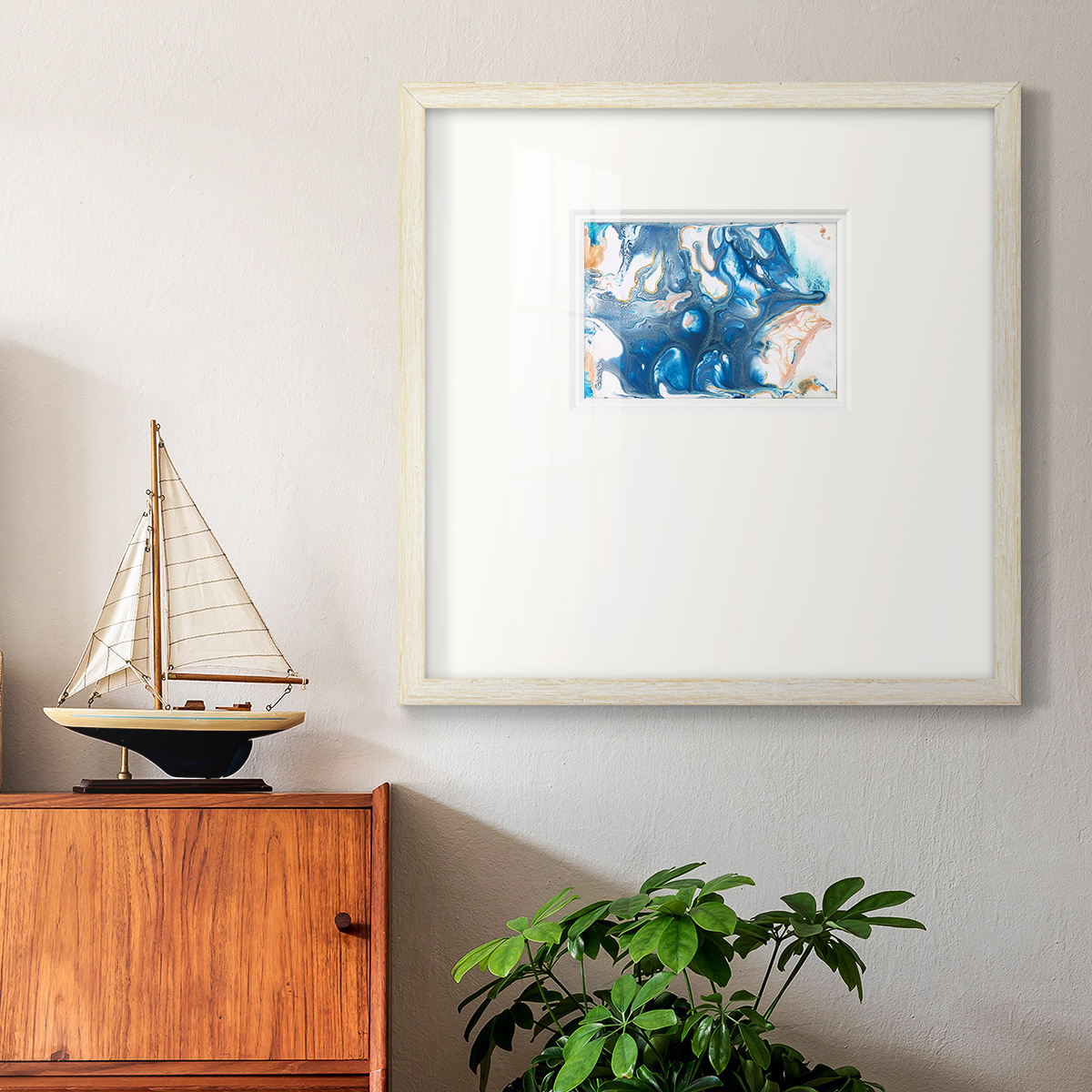 Dancing Blue IIPremium Framed Print