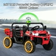 thumbnail image 6 of Gymax 24V Kids Ride On Dump Truck 2-Seater Electric Truck w/ Remote Control Red, 6 of 9