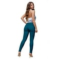thumbnail image 3 of Hybrid & Company Women's Hyper Ultra Stretch Comfy Skinny Pants,TEAL 3X, 3 of 8