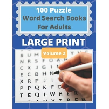 100 Puzzle Word Search Books For Adults Large Print : Easy To Read Large Print Puzzle Books (Paperback)