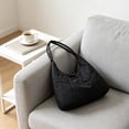 thumbnail image 4 of HOZVOMI Women's Nylon Crossbody Tote Bag College Student Class Office Commute Padded Large Shoulder Bag Slouchy Hobo Crescent Multipockets, 4 of 6