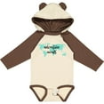thumbnail image 3 of Inktastic Adventure Awaits Teal World Map Boys or Girls Long Sleeve Baby Bodysuit, 3 of 5