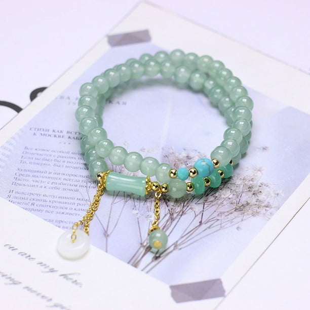 Accesorios envueltos doble estilo étnico pulsera de cerámica pulsera de cuentas mujer alto sentido