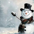 thumbnail image 6 of Sheronv Snowman Round Table Cover Stain Resistant & Washable for Indoor Outdoor Tablecloth Kitchen Dining Wedding Parties Picnic Farmhouse Decor 100% Polyester Christmas Theme 38"-42, 6 of 8