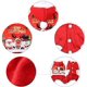 thumbnail image 3 of Sudadera con capucha para perros y gatos, abrigo cálido para mascotas, ropa navideña de algodón para perros con botón, mono para exteriores para perros pequeños (S) Rojo Verde MX-0127649FYD, 3 of 5