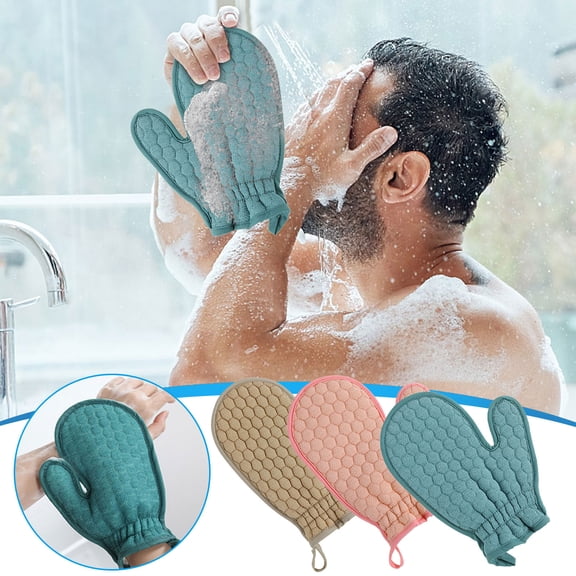 Cleaning suppliesBaby Bath Gloves Do Not Hurt The Skin Strong Rubbing Mud Baby Special Bath Sponge Gifts for family(Khaki)