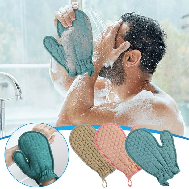 Fiudx Guantes de Baño para Bebé, Resistentes Al Frotamiento y Al Barro, Suaves Al Tacto, Sin Bolitas, Fáciles de Guardar, de Larga Duración, Versátiles para El Cuidado Del Bebé, Tamaño 23,5 X 17,5 Cm