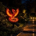 thumbnail image 4 of Solar LED Fiery Phoenix Yard Stake Light, Glowing Red Wing Fire Phoenix Resin Figurine Garden Walkway Landscape Lamp, 4 of 8