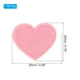thumbnail image 2 of Heart Shaped Iron-on Patches, Sew Embroidered Patches Appliques Embellishments for Clothing, Light Pink 16Pcs, 2 of 6