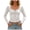 White, variant on GEWSEY Women Lace Trim Crop Tops Y2K Square Neck Long Flare Sleeve Slim T Shirts Fairy Grunge Basic Top Blouses (Black, L)